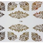 Goud Kleur Water Transfer Stickers 136
